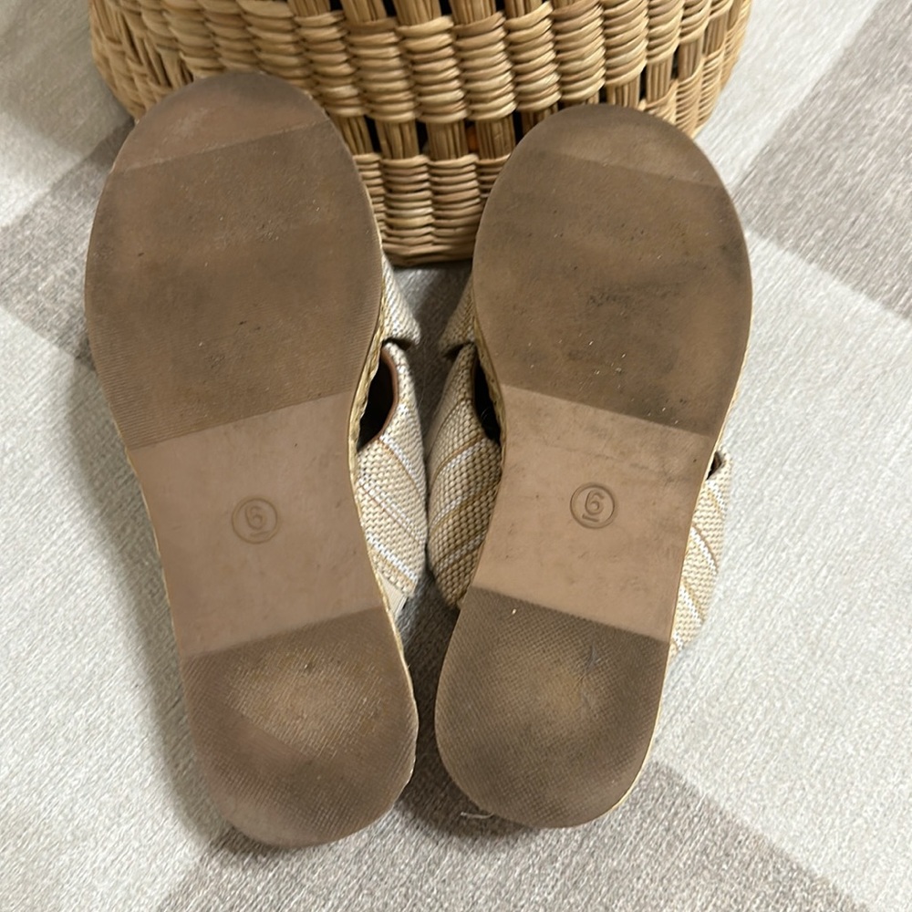 Neutral Stripe Espadrille Sandals - Picture 6 of 6